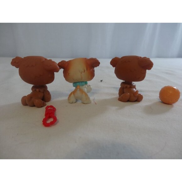 Littlest Pet Shop LPS Playful Puppies Poodle Dogs #37 #38 #39 accessories - Picture 10 of 11
